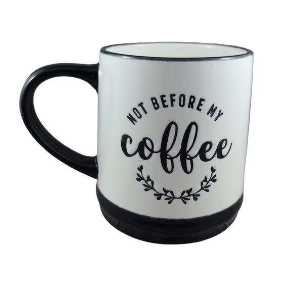 Large Not Before My Coffee Mug Cup Stoneware - Picture 1 of 6
